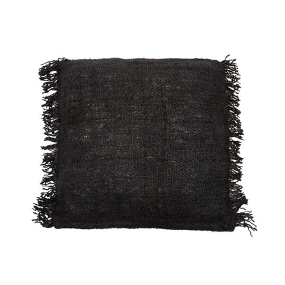 Katoenen kussenhoes Oh my gee zwart marine - 60x60 cm
