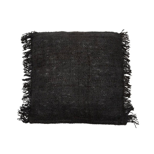 Katoenen kussenhoes Oh my gee zwart marine - 60x60 cm