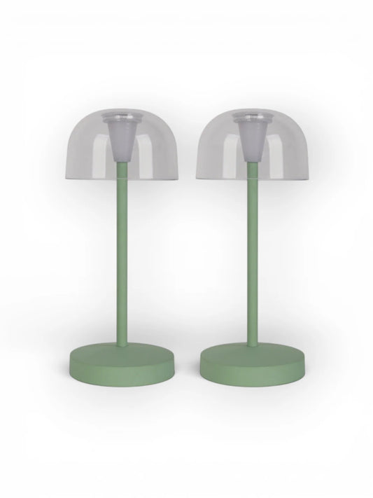 LED Acculamp Gomba Mint (Set van 2) - 18,5 cm