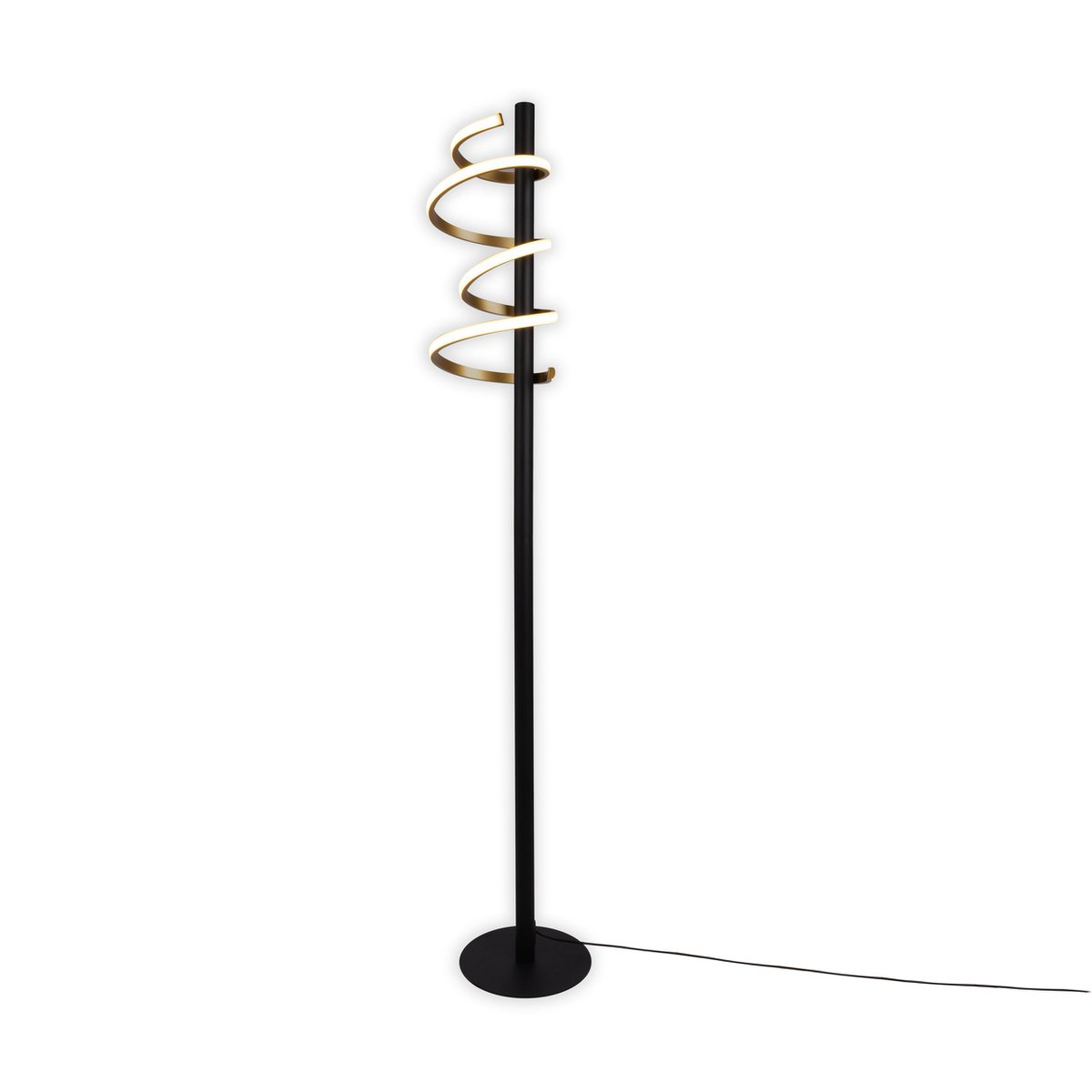 LED Vloerlamp Belleza Zwart/Goud - 140 cm