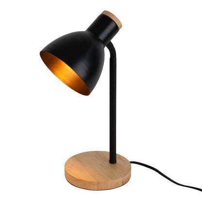 Bureaulamp Marie Zwart Hout/Metaal - 36,5 cm (E14)