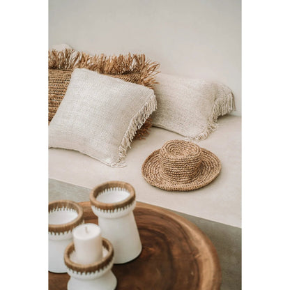Katoenen kussenhoes crème - 40 cm