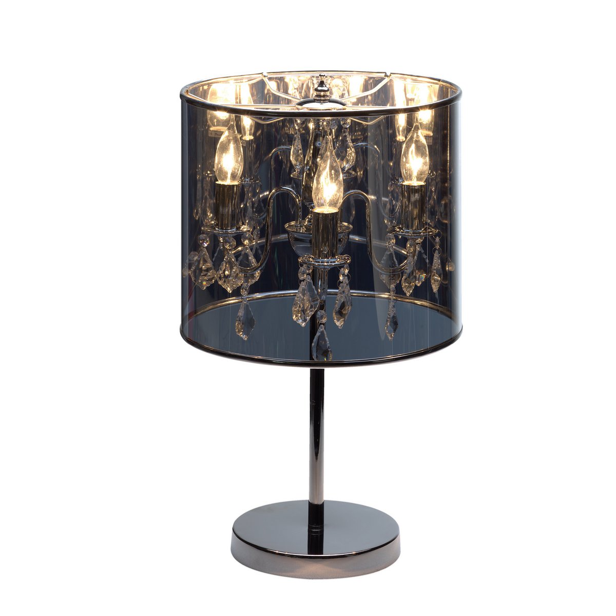 Deco Tafellamp Marella Chroom/Helder - 56 cm