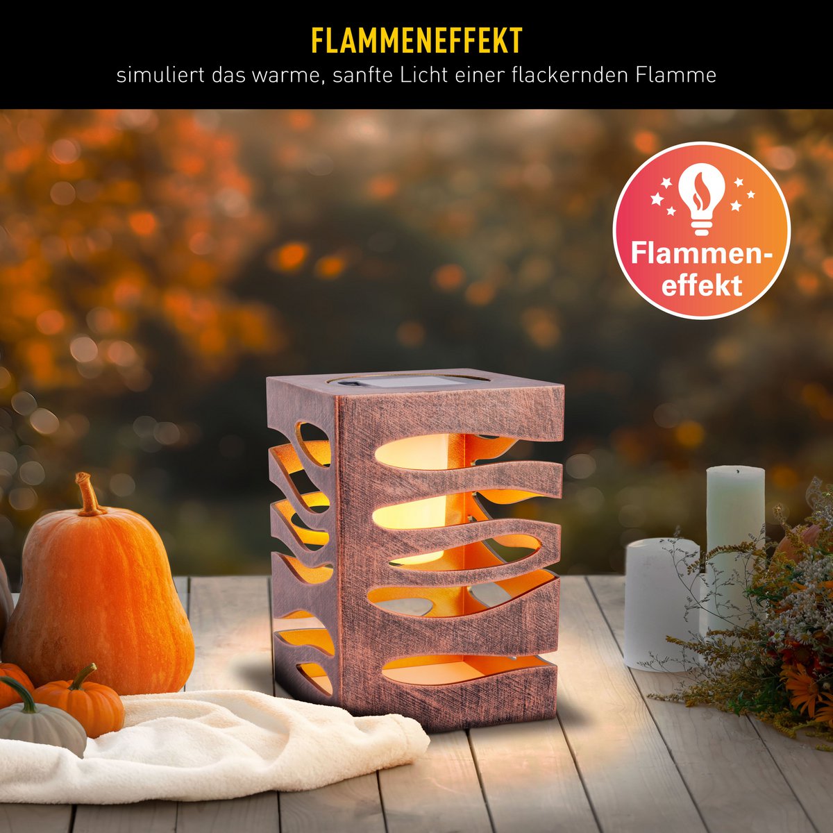 LED Solar Deco Hilda Goud - 20 cm