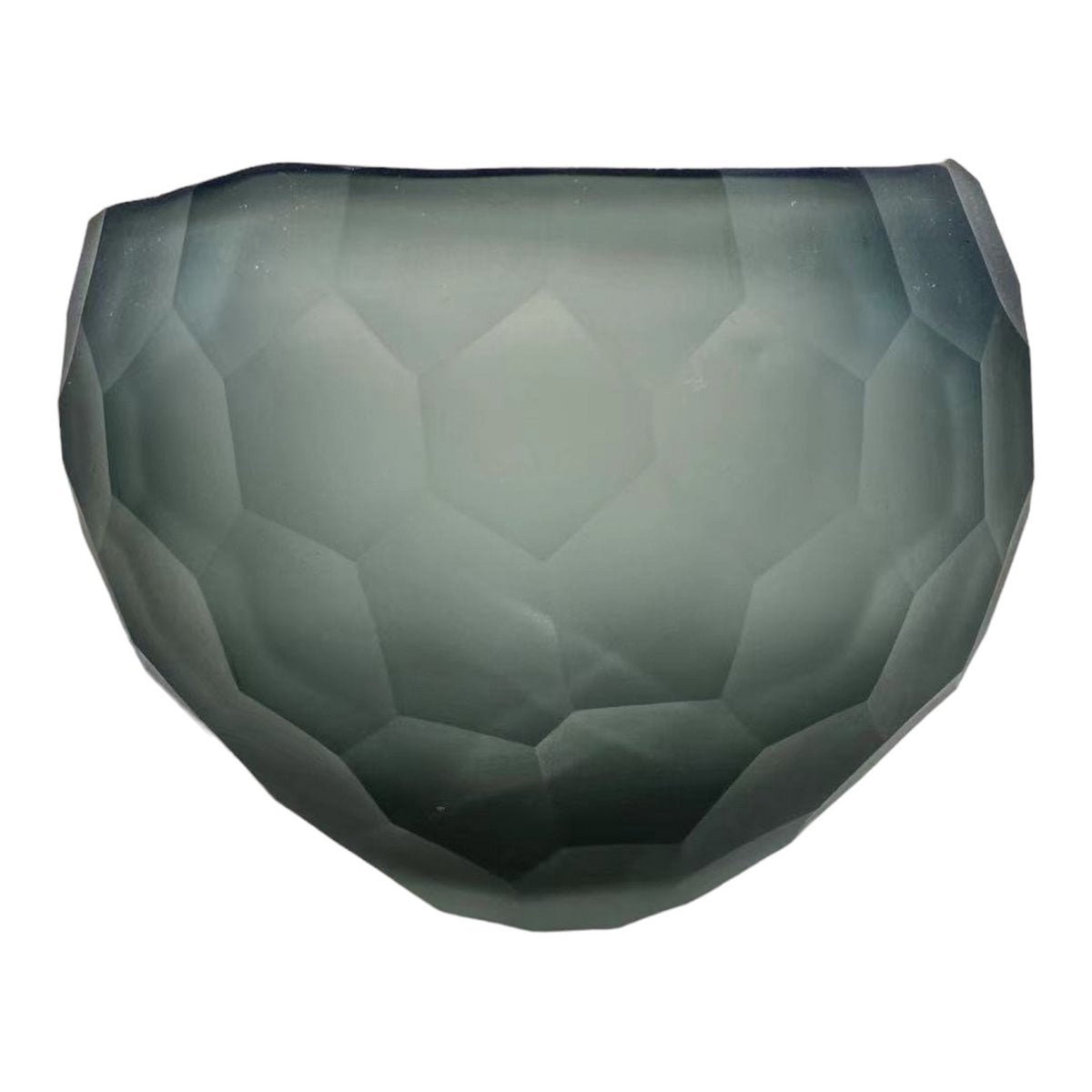 Glazen kom Luxe rookgrijs - 16 cm
