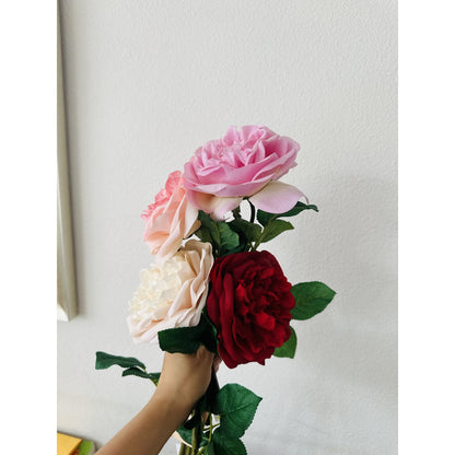 Kunstbloemen Hand touch paars - 65 cm