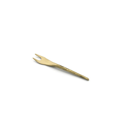 Massief messing olijfvork The Olive Fork goud - S
