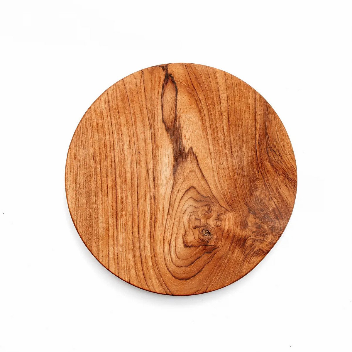 Teakhouten ronde plaat Root plate natuurkleur - M