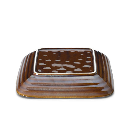 Porseleinen bord Smoked horizon bruin/grijs