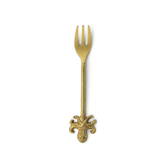 Handgemaakt vork Octopus goud