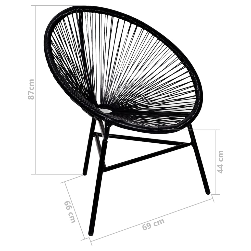 Tuinmaanstoel Poly Rattan