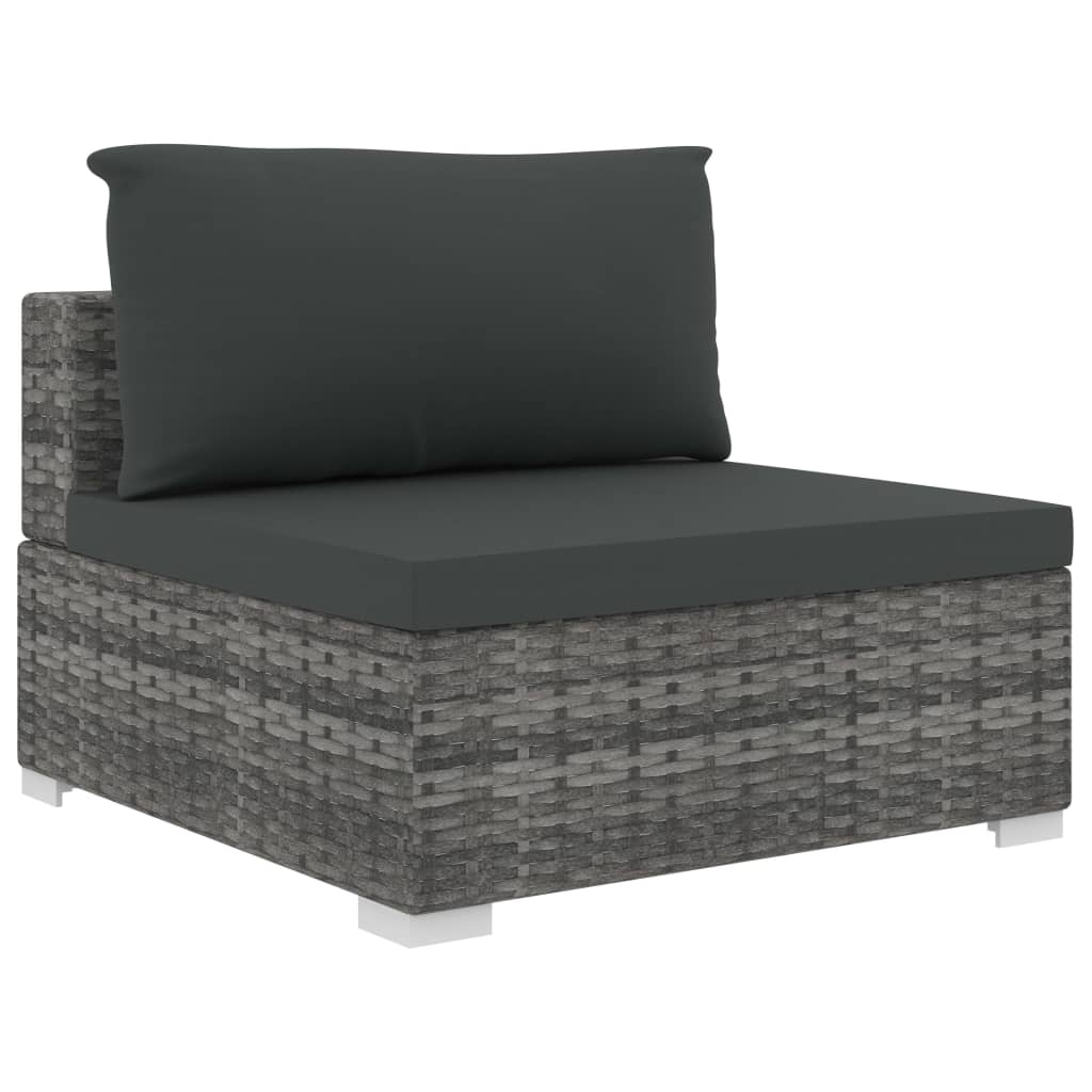 8-Delige Loungeset Met Kussens Poly Rattan