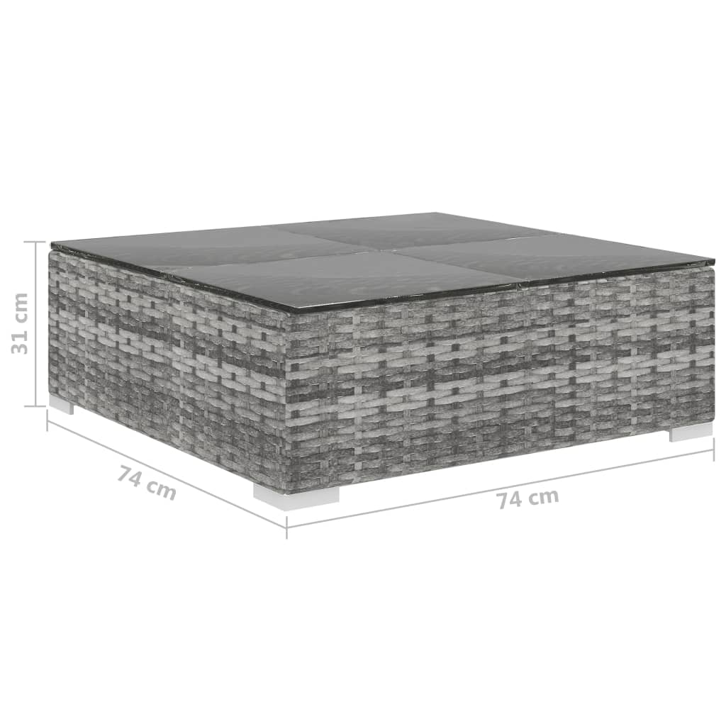 8-Delige Loungeset Met Kussens Poly Rattan