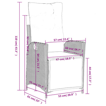 Tuinstoel Verstelbaar Poly Rattan