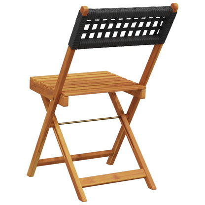 Bistrostoelen Massief Acaciahout En Poly Rattan