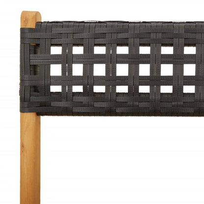 Bistrostoelen Massief Acaciahout En Poly Rattan