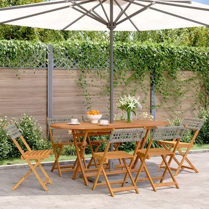 Bistrostoelen Massief Acaciahout En Poly Rattan