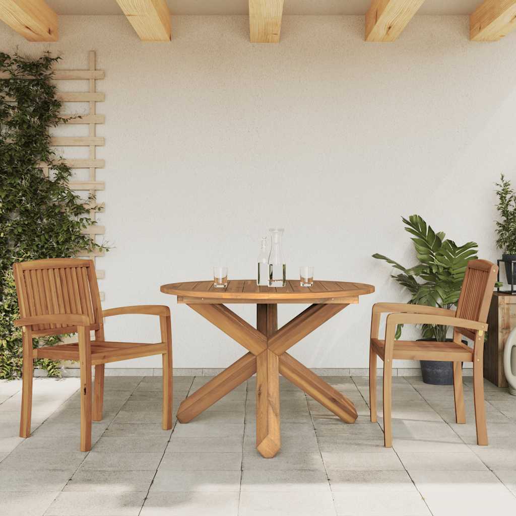 Tuintafel Ø Massief Teakhout