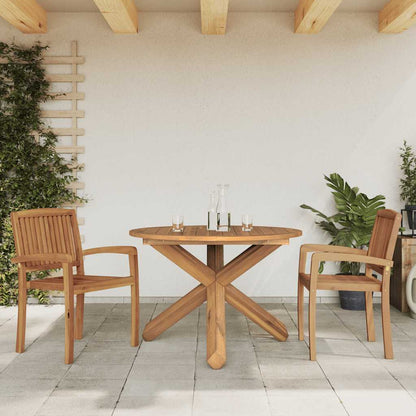 Tuintafel Ø Massief Teakhout