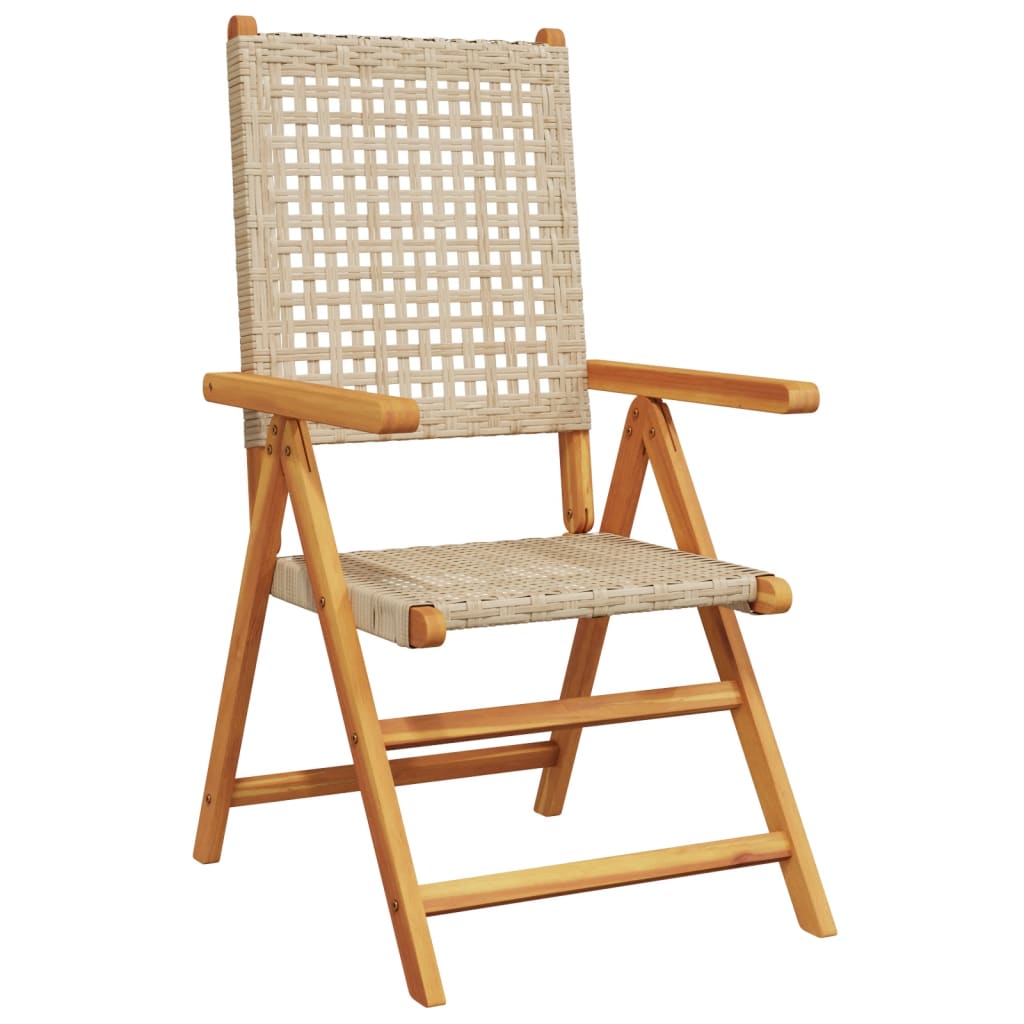 7-Delige Tuinset Poly Rattan En Massief Hout