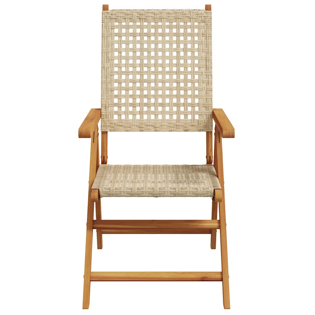 7-Delige Tuinset Poly Rattan En Massief Hout