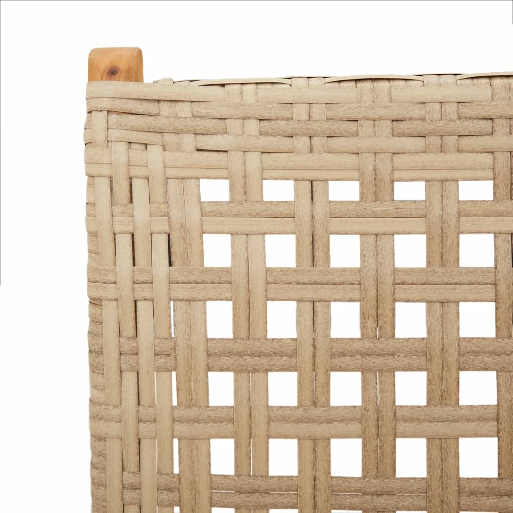 7-Delige Tuinset Poly Rattan En Massief Hout