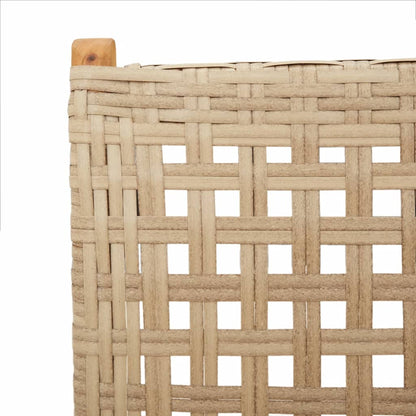 7-Delige Tuinset Poly Rattan En Massief Hout