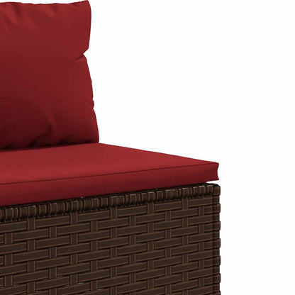7-Delige Loungeset Met Kussens Poly Rattan