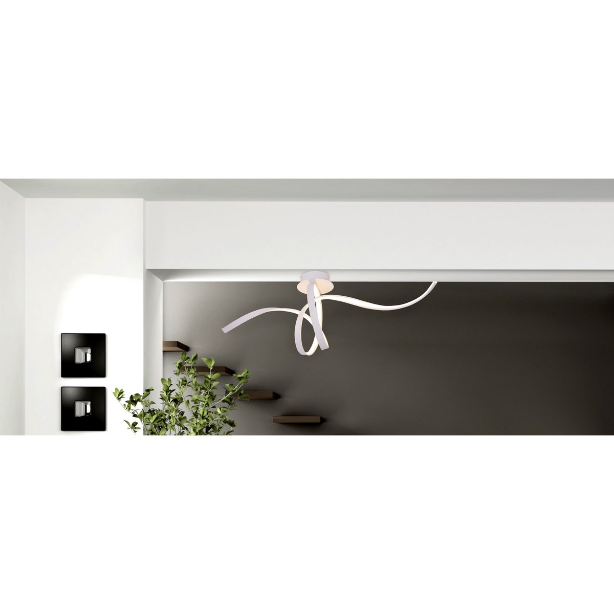 LED Plafondlamp Odrive Wit - 120 cm
