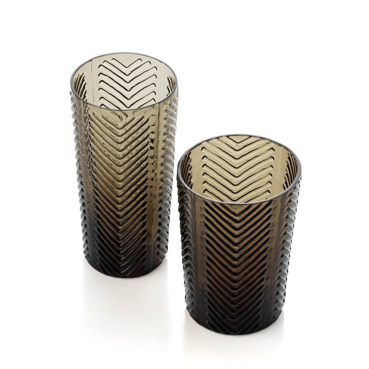 Glazen highballglas Visgraat highball rook