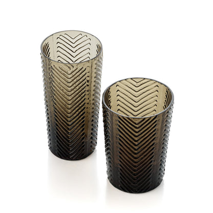 Glazen highballglas Visgraat highball rook