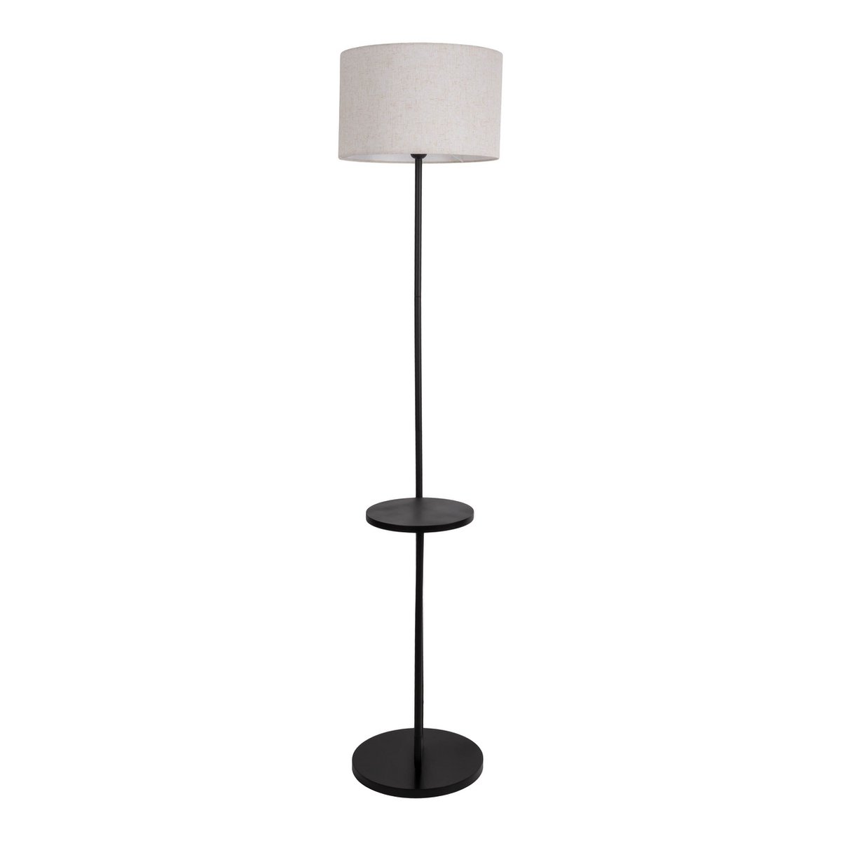 Vloerlamp Tordis met Tafel Zwart/Wit - 157 cm (E27)