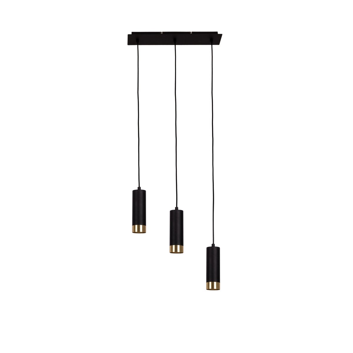 Hanglamp Fridu 3-Lichts Mat Zwart - 48 cm (GU10)