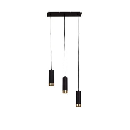 Hanglamp Fridu 3-Lichts Mat Zwart - 48 cm (GU10)