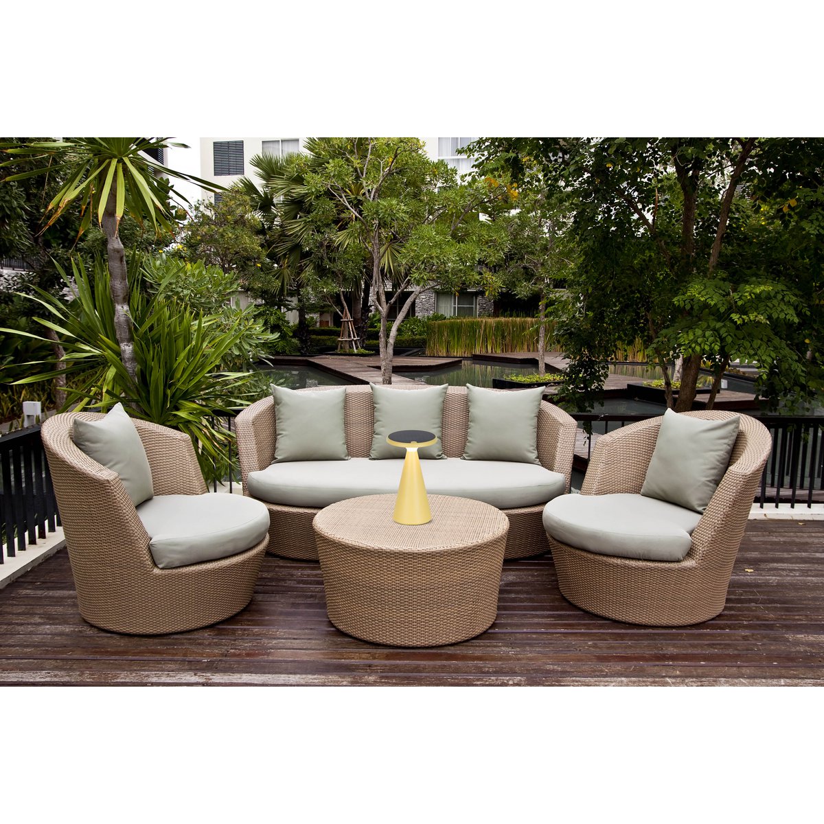 Solar Tafellamp Palu Geel - 20 cm (Binnen/Buiten)