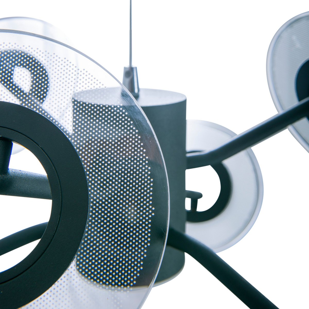 LED Hanglamp Discus Zwart/Wit - Ø 57 cm