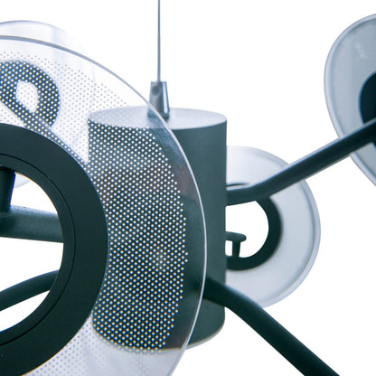 LED Hanglamp Discus Zwart/Wit - Ø 57 cm