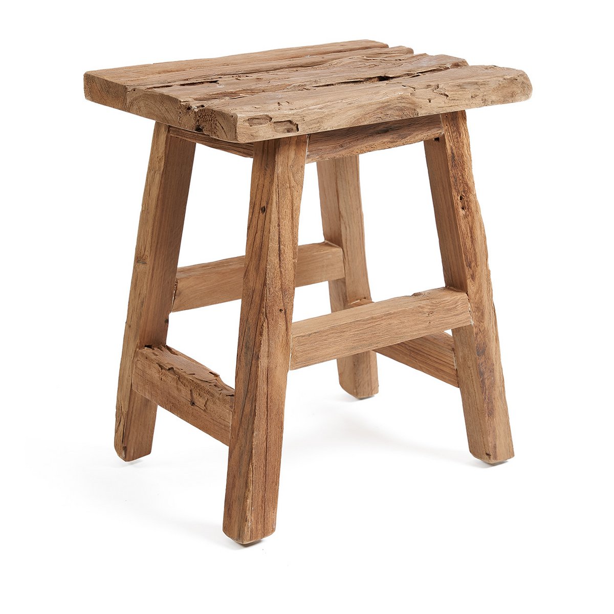 Teakhouten kruk Yoke naturel - L