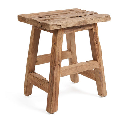 Teakhouten kruk Yoke naturel - L