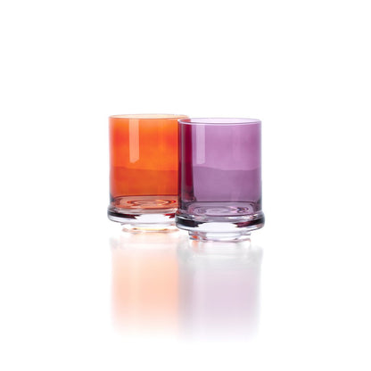 Glazen beker Tumbler paars
