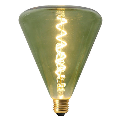 LED - lamp "Dilly" E27 - versie, 4 watt, metaal en glas in groen - OutHome
