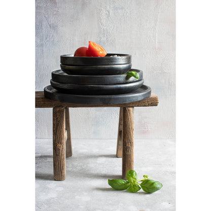Terracotta bord The burned classic zwart - M