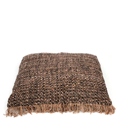 Katoen kussenhoes Oh my gee zwart koper - 60x60 cm