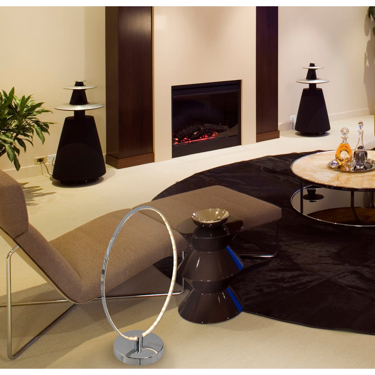 LED Tafellamp Chroom - 44 cm