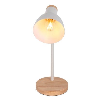 Bureaulamp Marie Wit Hout/Metaal - 36,5 cm (E14)