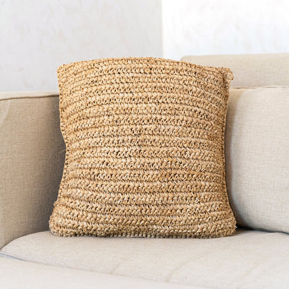 Sierkussen Jiwa Raffia Beige - 40x40 cm