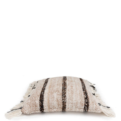 Katoenen kussenhoes Oh my gee boheems wit - 40 cm
