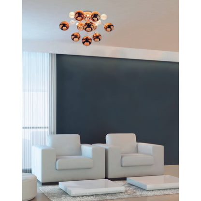 Plafondlamp Explosie Metaal/Glas - Ø 57 cm (G9) - OutHome