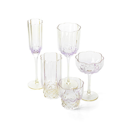 Glazen wijnglas Pink blush roze