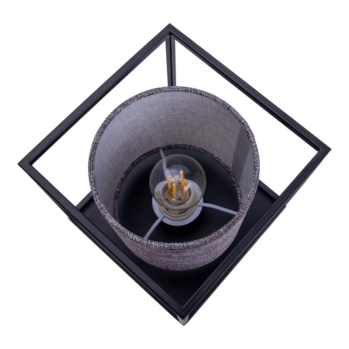 Tafellamp Beta Grijs Metaal/Textiel (E14)